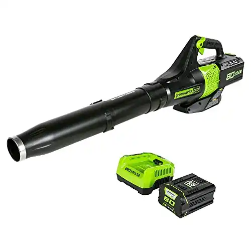 Greenworks Pro 80V Cordless Leaf Blower, 2.5Ah Battery and Charger Included
