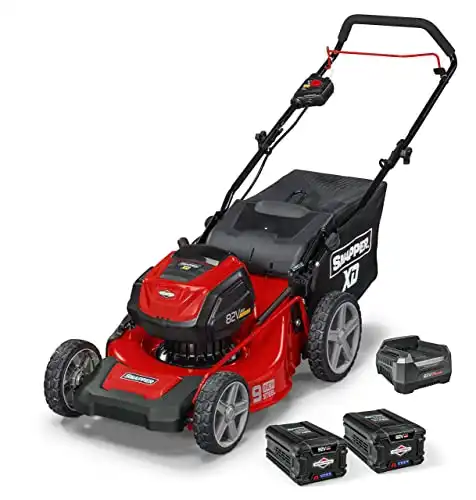 Snapper XD 82V MAX Cordless Electric 19" Lawn Mower, Includes 2 2.0 Batteries and Rapid Charger