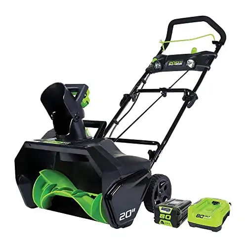 Greenworks Pro 80V Snow Thrower with 2Ah Battery and Charger